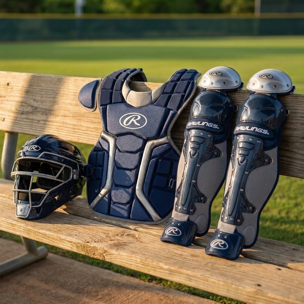 Equipo de catcher Rawlings Renegade 2.0 Marino foto de ambiente