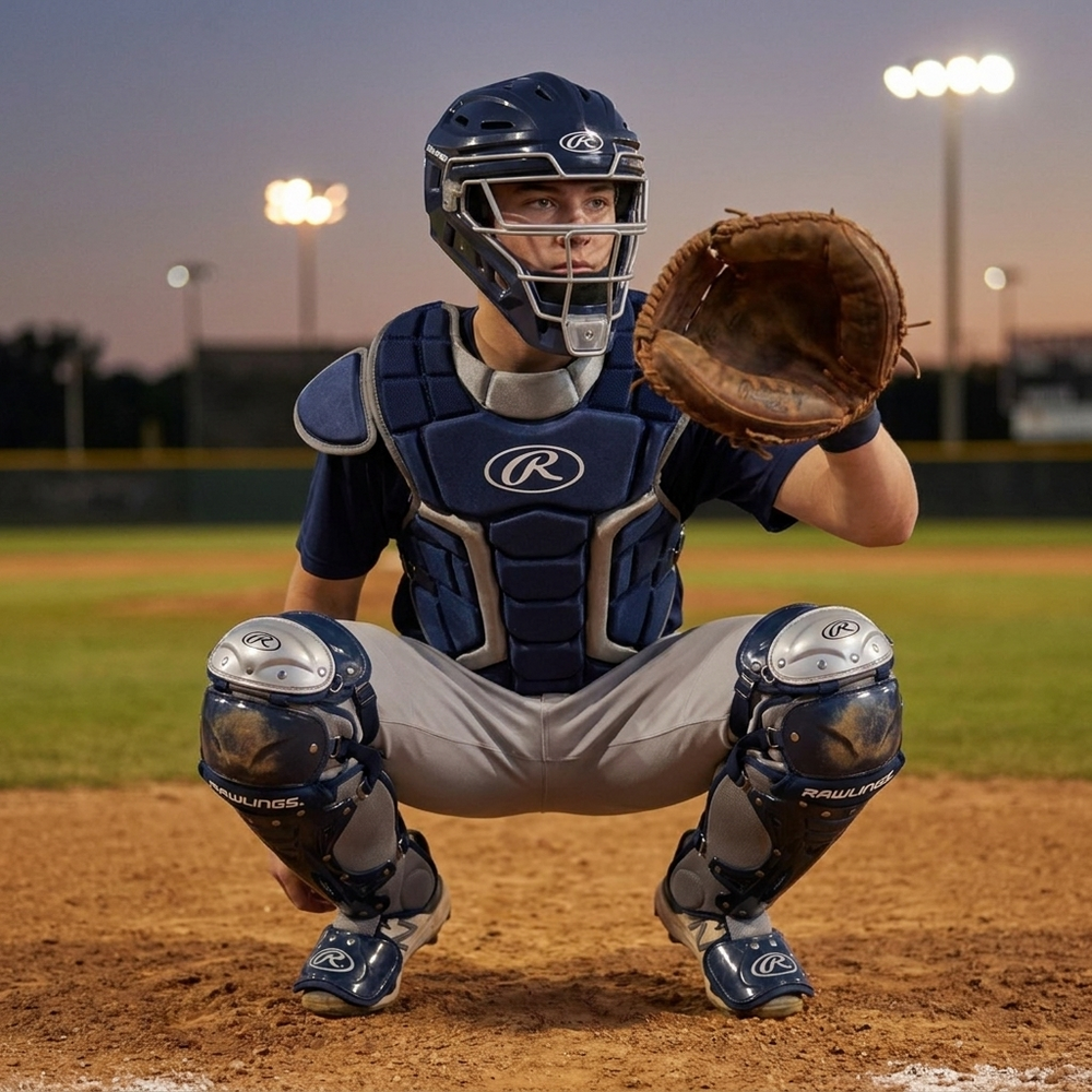 Equipo de catcher Rawlings Renegade 2.0 Marino foto de ambiente