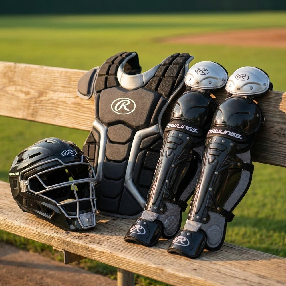 Equipo de catcher Rawlings Renegade 2.0 Negro foto de ambiente