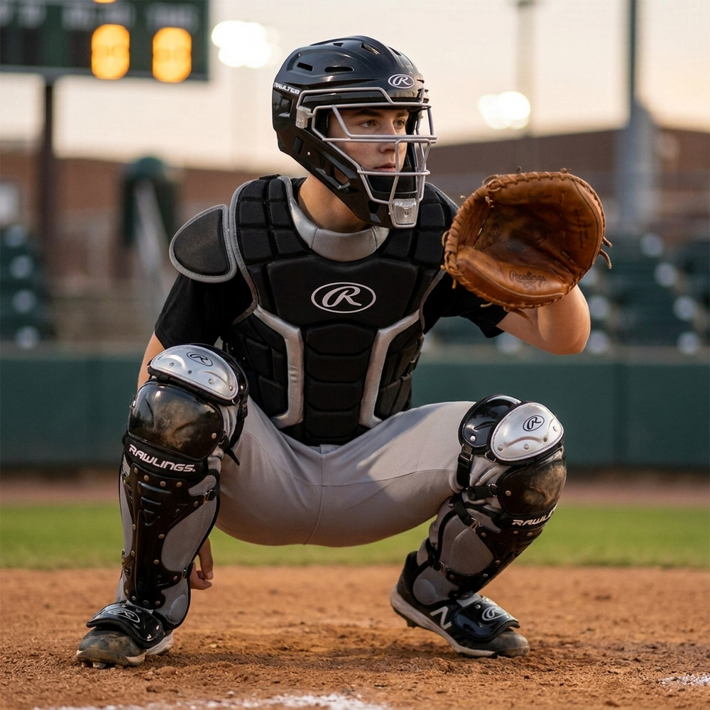 Equipo de catcher Rawlings Renegade 2.0 Negro foto de ambiente