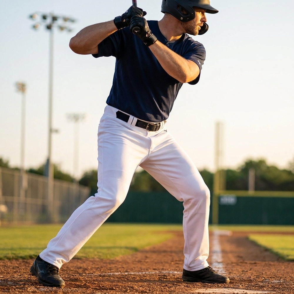 Pantalón Beisbol Mizuno Prospect Adulto Blanco