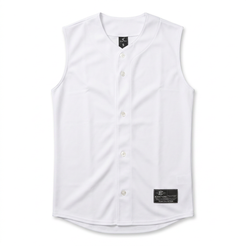 Jersey Easton blanco liso sin mangas
