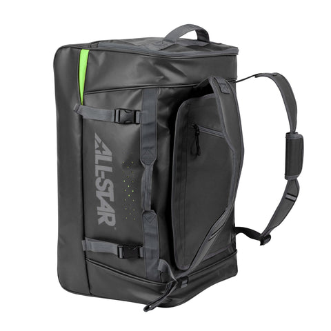 Maleta All Star S7 Elite Player Duffle negra vista trasera con tirantes
