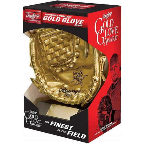 Mini guante trofeo Rawlings Gold Glove Award replica dorado