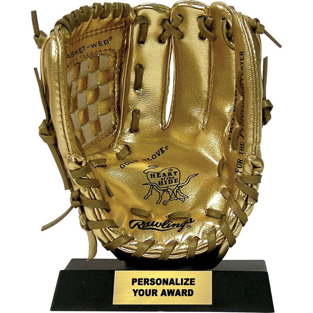 Mini guante Rawlings Gold Glove con soporte de exhibicion