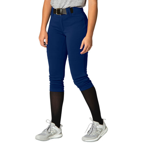 Pantalón Beisbol Softbol Wire2Wire Azul Marino Corto Dama