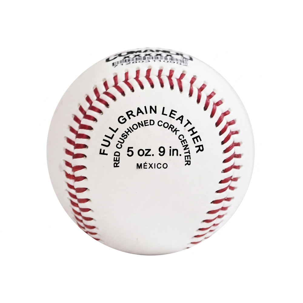 Pelota beisbol Comando Sello Azul full grain leather 5 oz 9 in