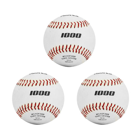 Pelota Softbol America 1000 Blanca Costuras Rojas
