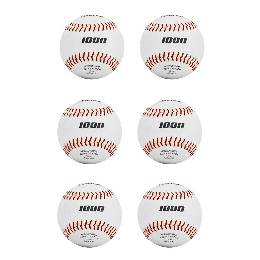 Pelota Softbol America 1000 Blanca Costuras Rojas
