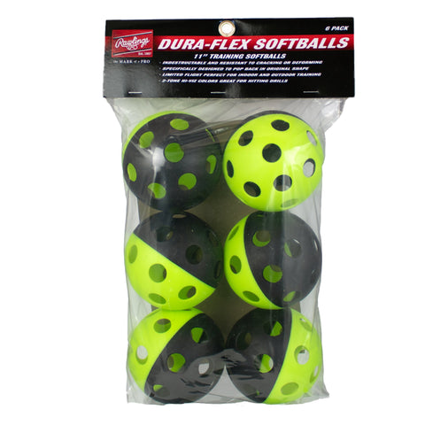Pelotas Entrenamiento Softbol Rawlings Dura-Flex 11 in 6 Piezas