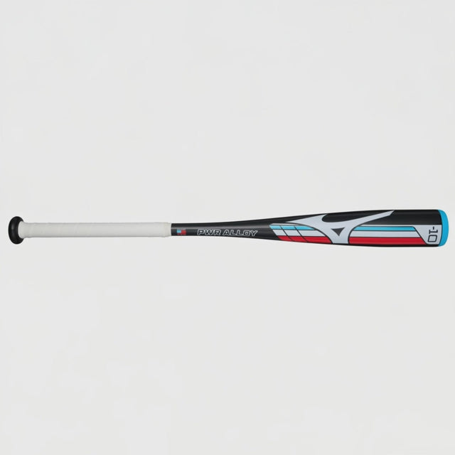 Bat Mizuno PWR Alloy 2026 Sello USA en accion