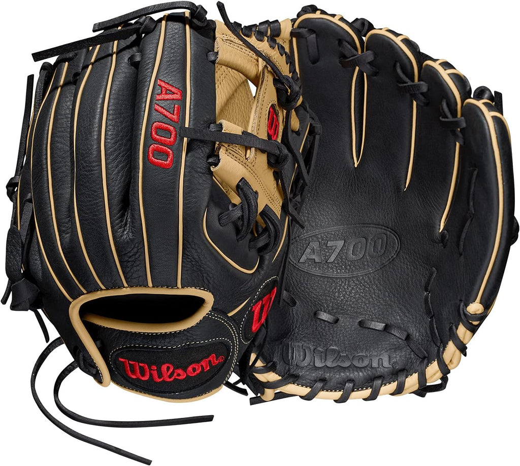 Guante Beisbol Wilson A700 11.5 In Negro Crema Juvenil 11 a 15 años