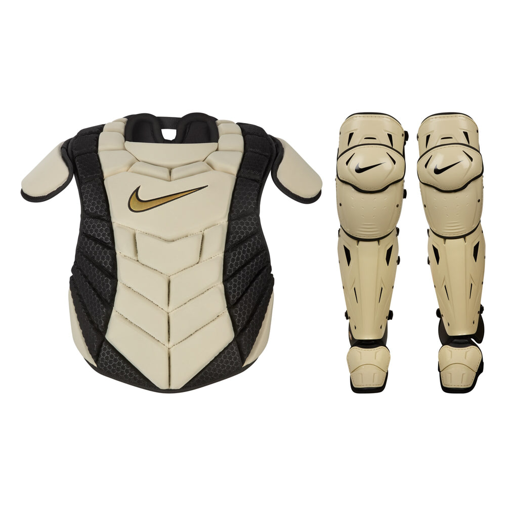 Set Catcher Beisbol Nike Diamond Elite 17 in Dorado Vegas ADULTO Peto + Espinilleras