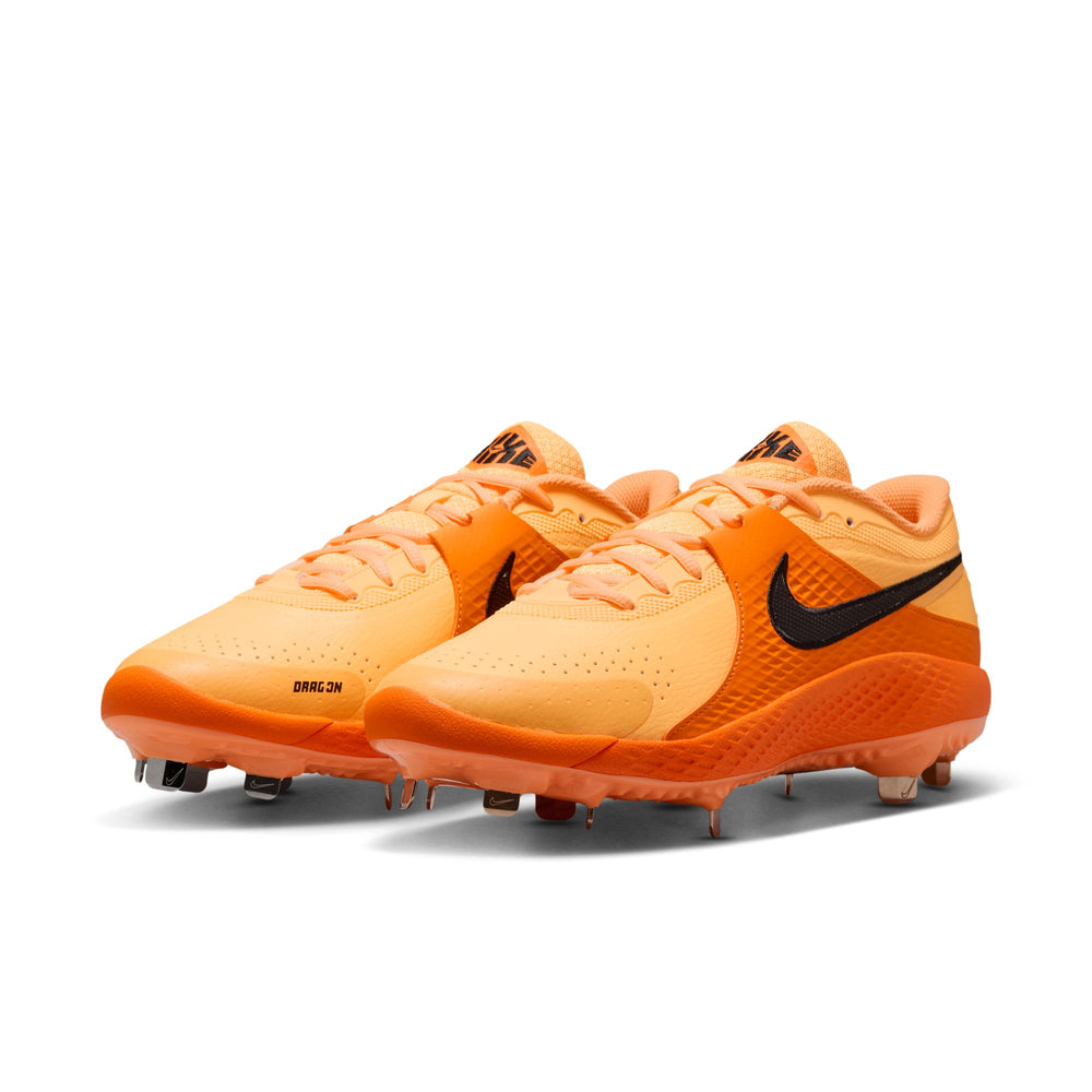 Suela con spikes de metal de los Nike Diamond Gamer MTL Naranja