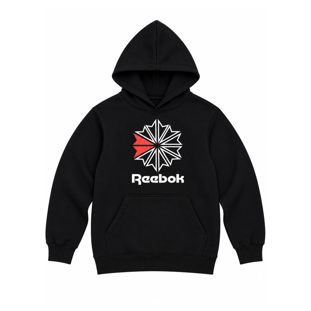 Sudadera Reebok negra con capucha logo Starcrest juvenil