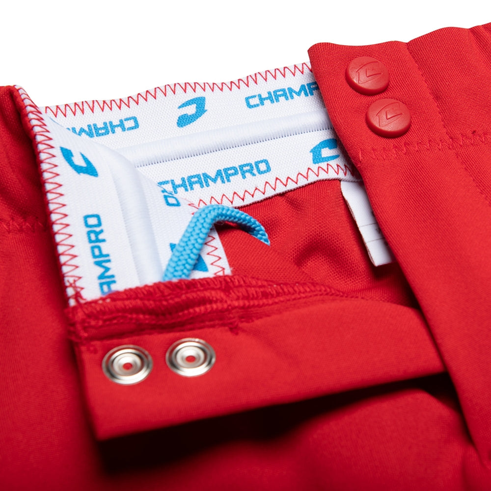 Pantalon Softbol Champro BP39 Rojo Corto NIÑA