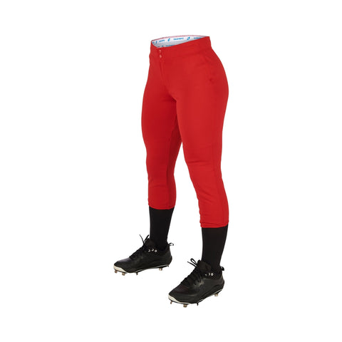 Pantalon Softbol Champro BP39 Rojo Corto NIÑA