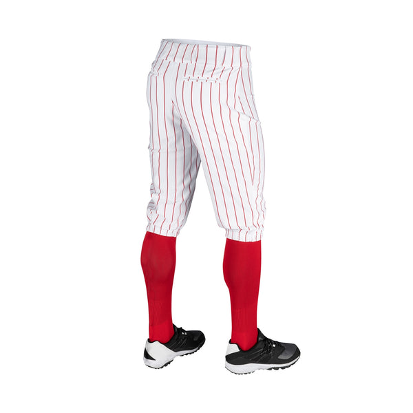 Pantalon Beisbol Champro Blanco Rayas Rojo Corto Triple Crown BPPINK Adulto