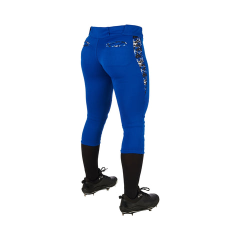 Pantalon Softbol Champro Leadoff BP23 Azul Camu Verde Corto Dama