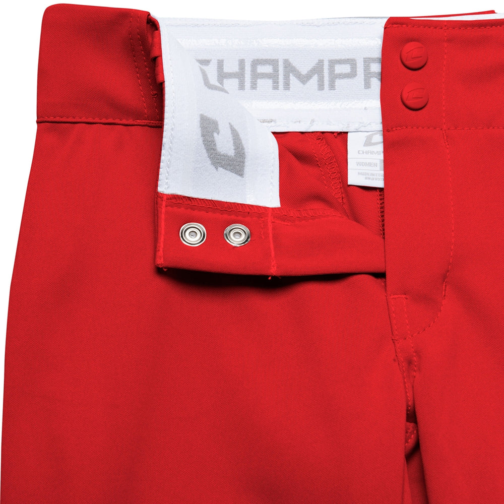 Pantalon Softbol Champro Tournament BP11 Rojo Corto Dama