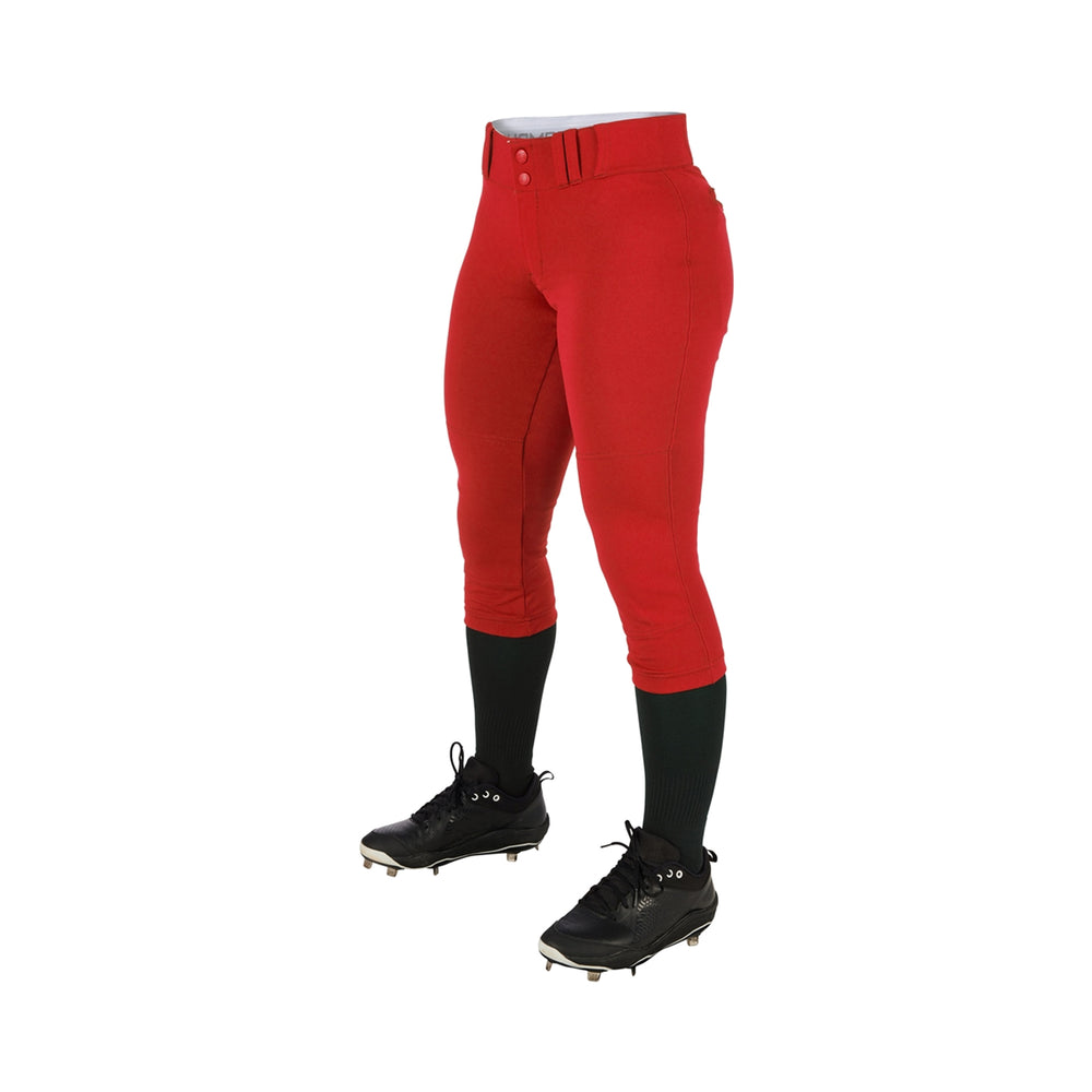 Pantalon Softbol Champro Tournament BP11 Rojo Corto Dama