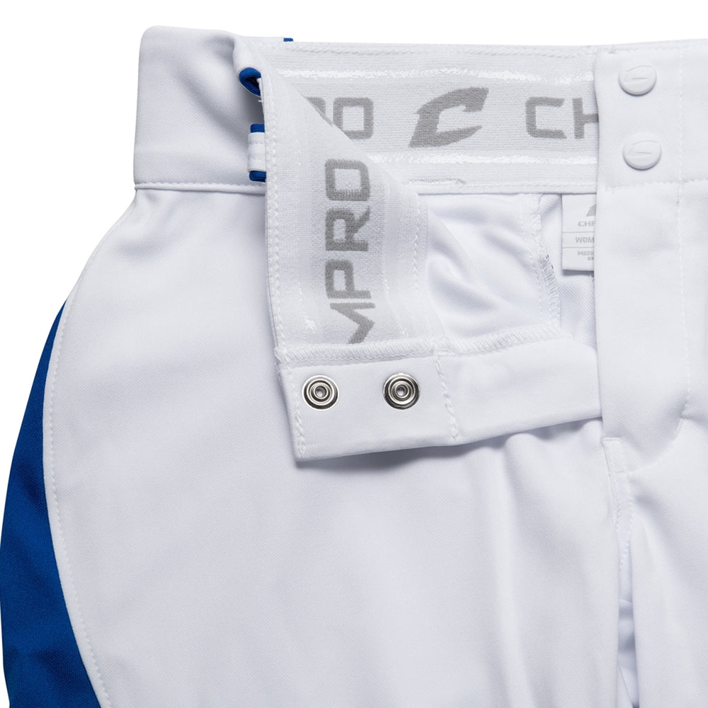 Pantalon Softbol Champro Surge Traditional BP28 Blanco Rey Dama