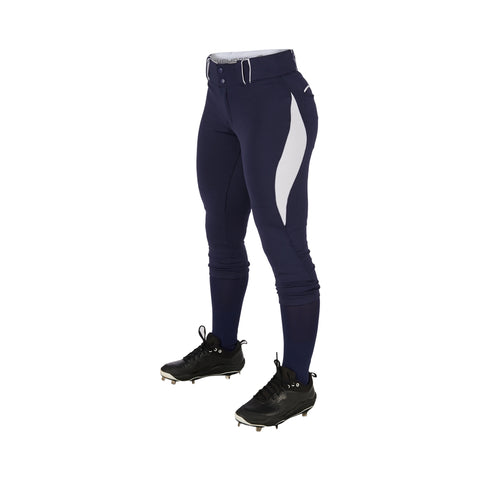 Pantalon Softbol Champro Surge Traditional BP28 Marino Blanco Dama