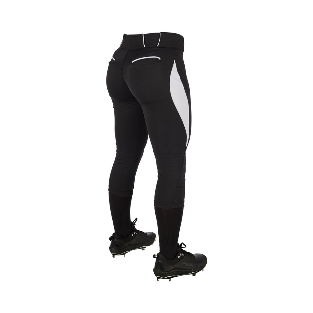 Pantalon Softbol Champro Surge Traditional BP28 Negro Blanco Corto NIÑA
