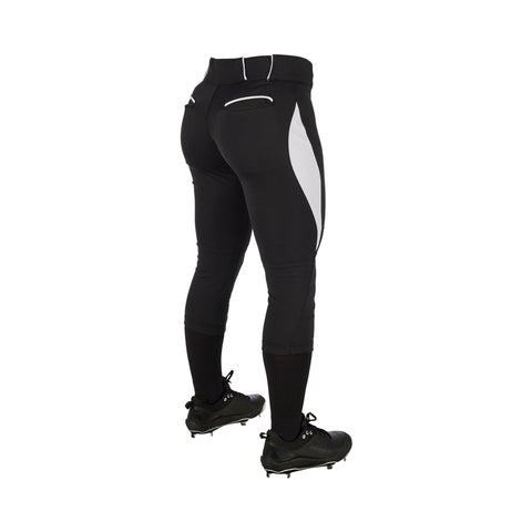 Pantalon Softbol Champro Surge Traditional BP28 Negro Blanco Corto NIÑA