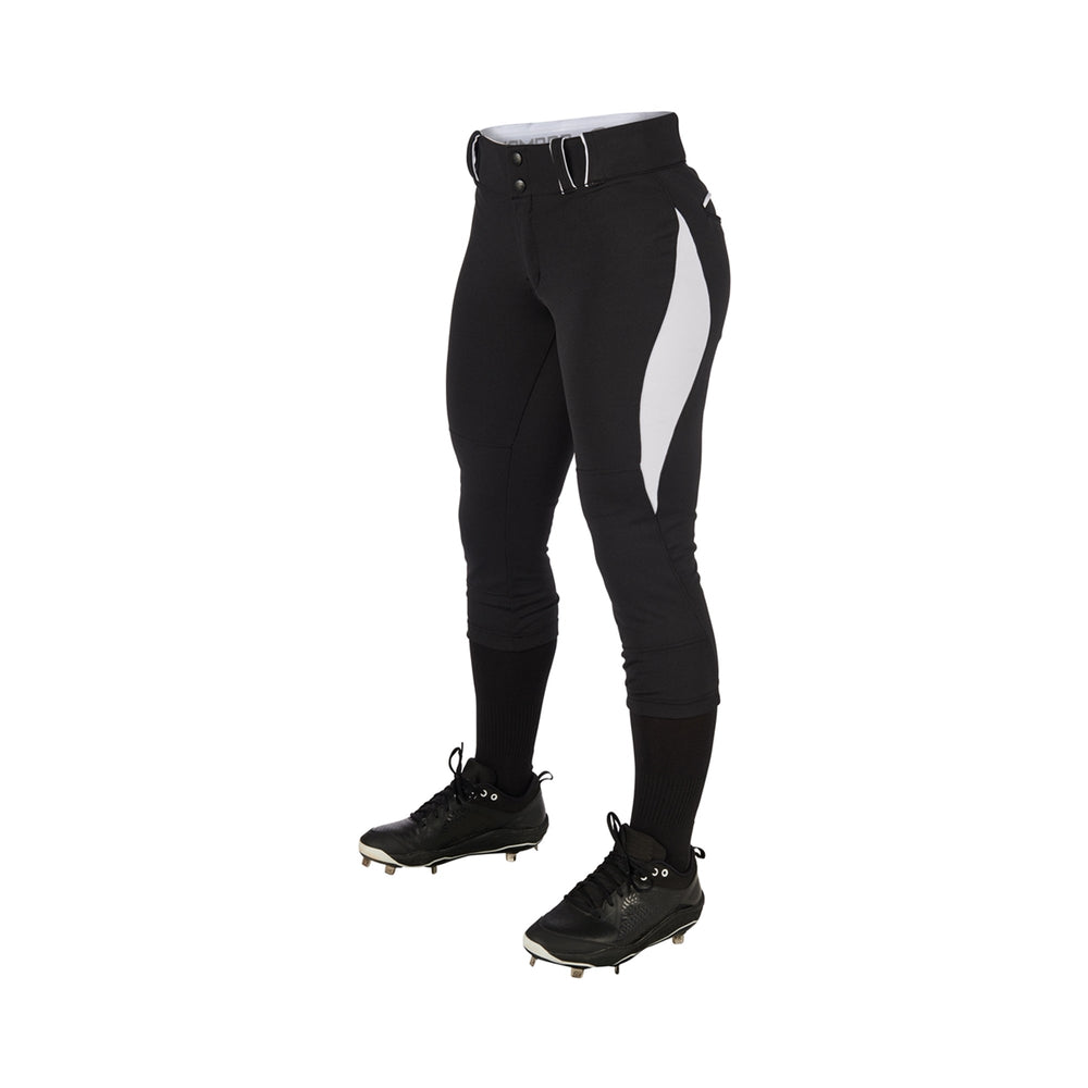 Pantalon Softbol Champro Surge Traditional BP28 Negro Blanco Corto NIÑA