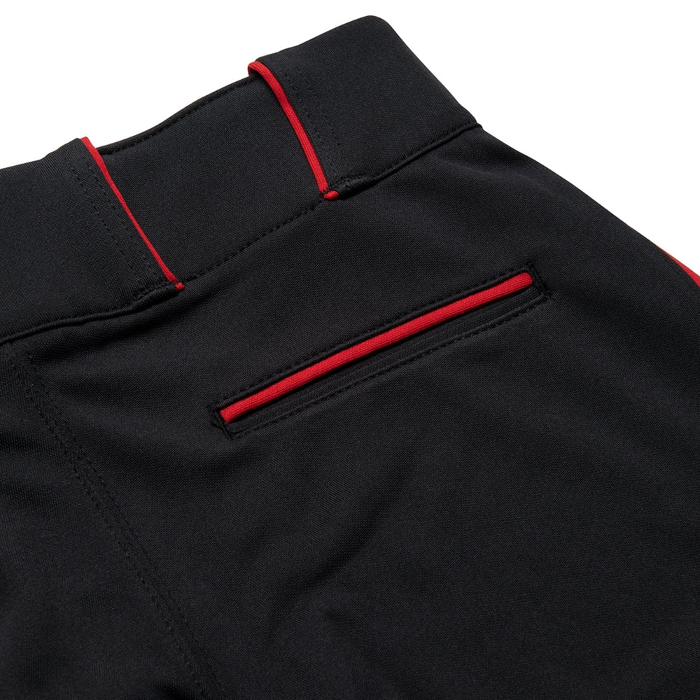 Pantalon Softbol Champro Surge Traditional BP28 Negro Rojo Corto NIÑA