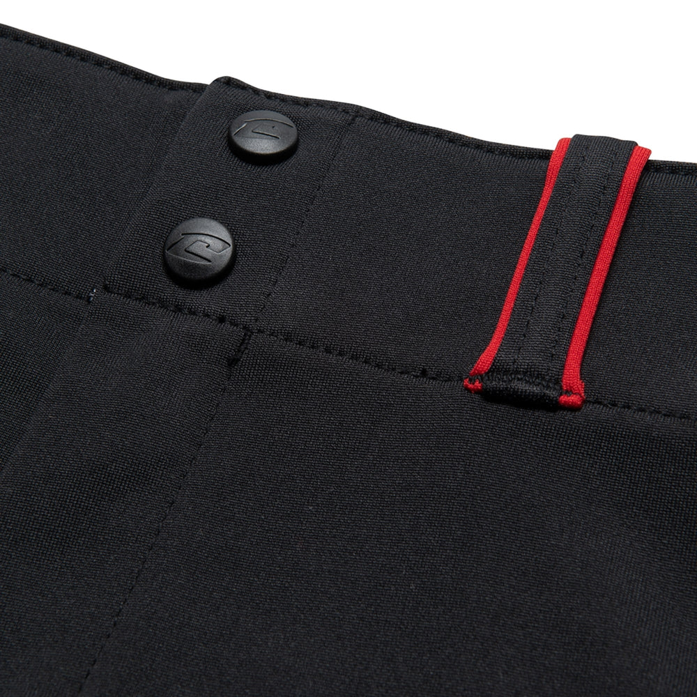 Pantalon Softbol Champro Surge Traditional BP28 Negro Rojo Corto NIÑA