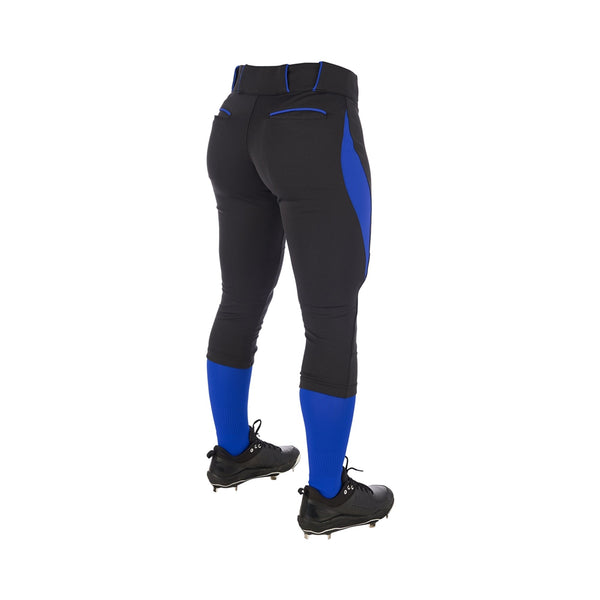 Pantalon Softbol Champro Surge Traditional BP28 Negro Azul Corto NIÑA