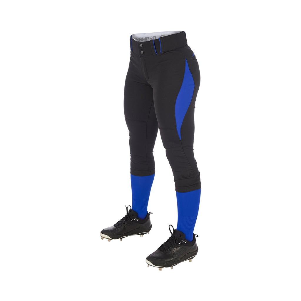 Pantalon Softbol Champro Surge Traditional BP28 Negro Rey Dama