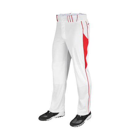 Pantalon Beisbol Champro Blanco Rojo Largo Triple Crown Bottom 2 BP92U Adulto
