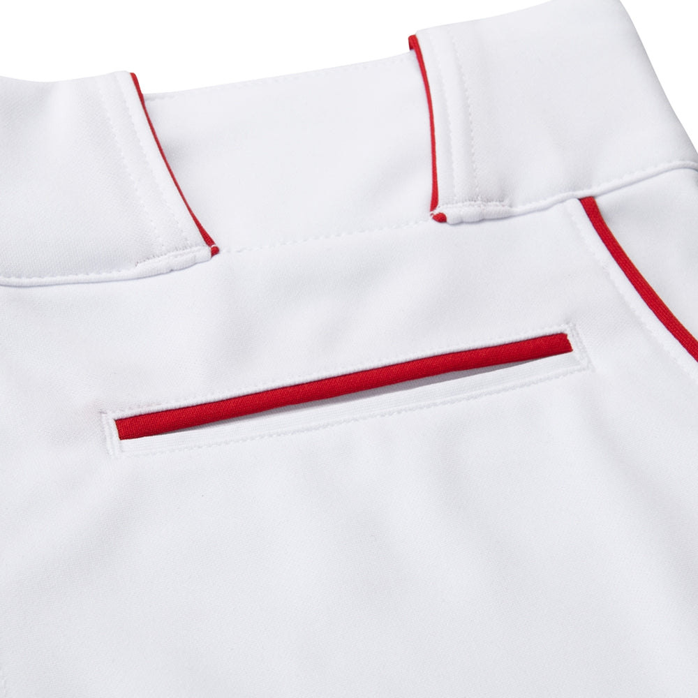 Pantalon Beisbol Champro Blanco Rojo Largo Triple Crown Bottom 2 BP92U Adulto