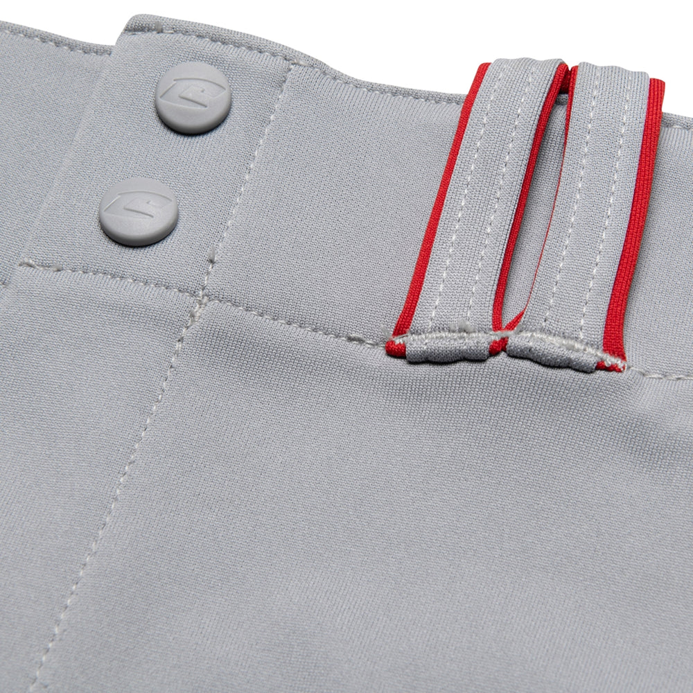 Pantalon Beisbol Champro Gris Rojo Largo Triple Crown Bottom 2 BP92U Adulto