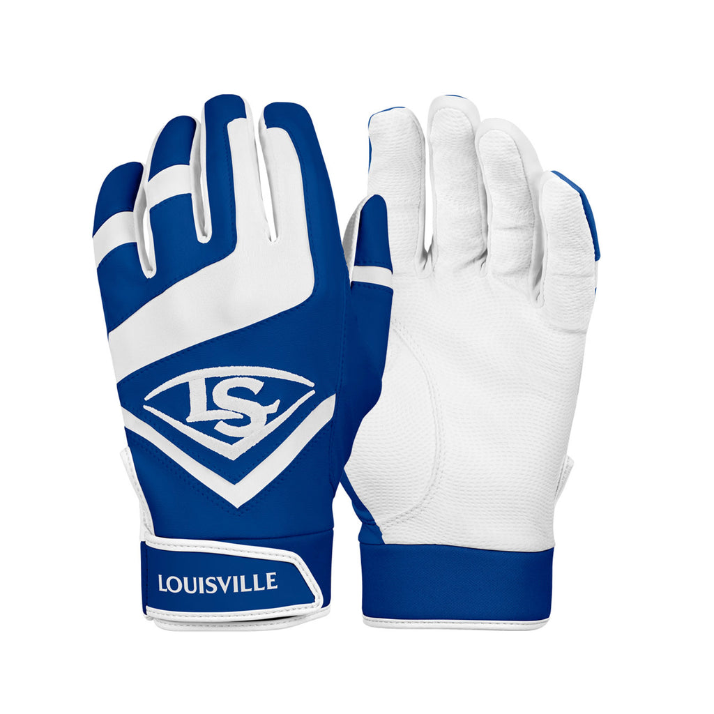 Guanteletas de Beisbol Louisville Genuine Azul Rey Blanco ADULTO