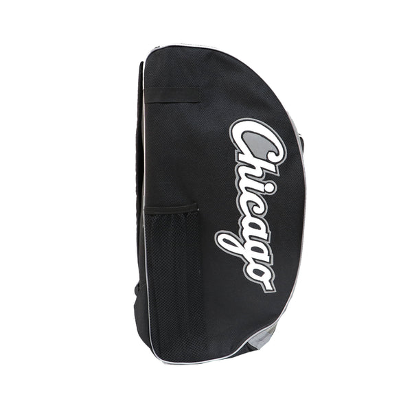 Back Pack Beisbol Softbol BS Chicago Negra Gris INFANTIL