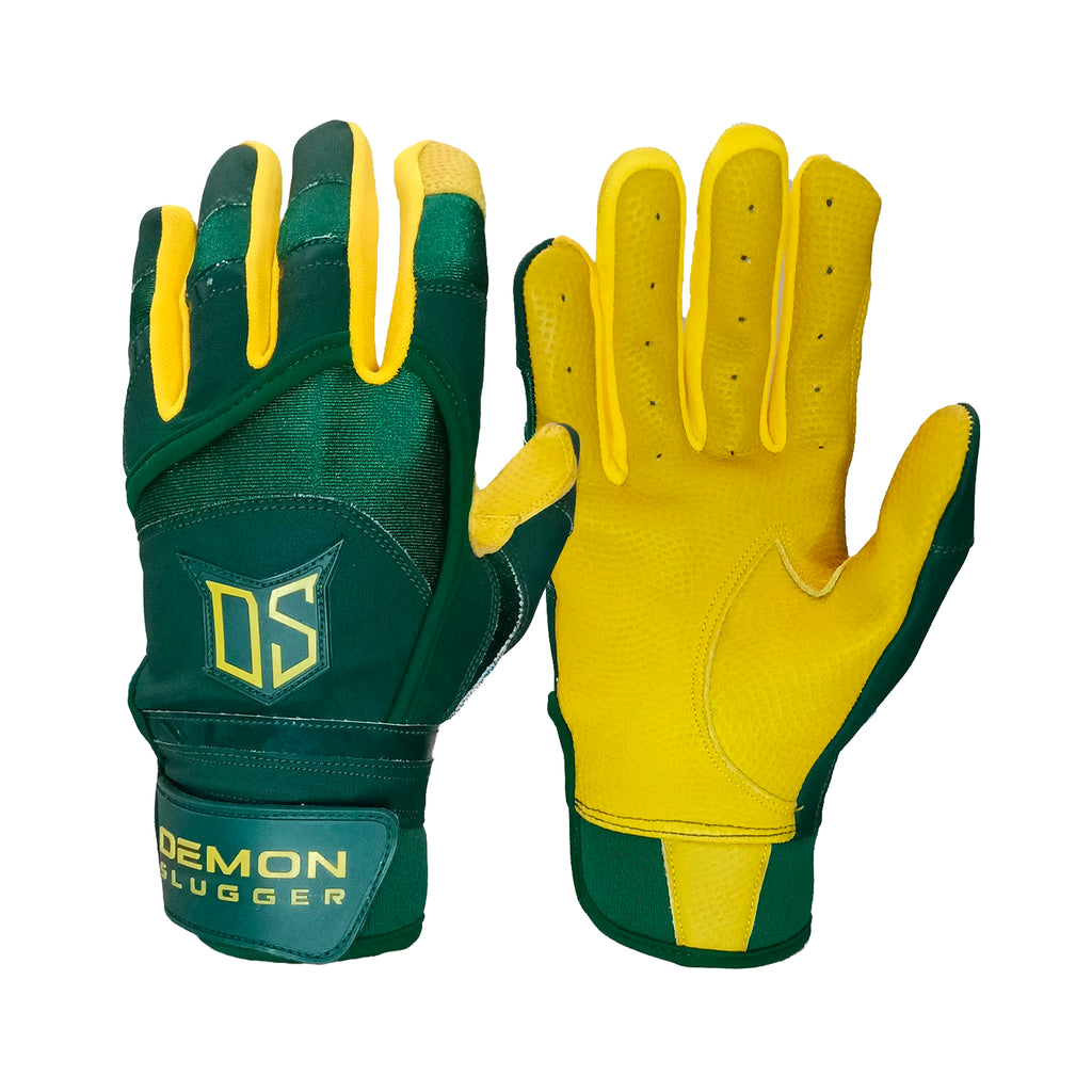 Guanteletas Beisbol Demon Slugger DS Hustle Verde Amarillo ADULTO