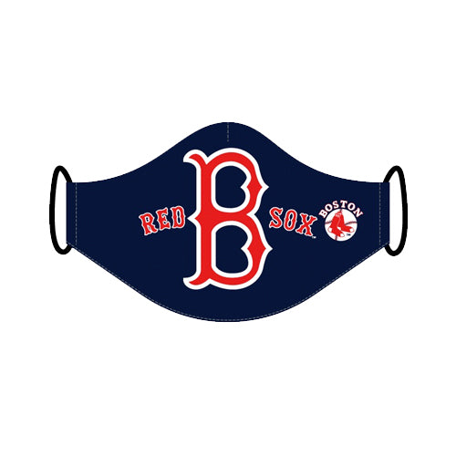 Cubrebocas Beisbol de 3 capas Red Sox Azul Marino