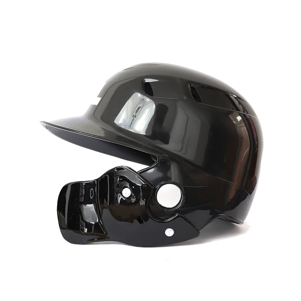 Casco Beisbol RVL Una Oreja Negro Con Protector Mandibula ADULTO