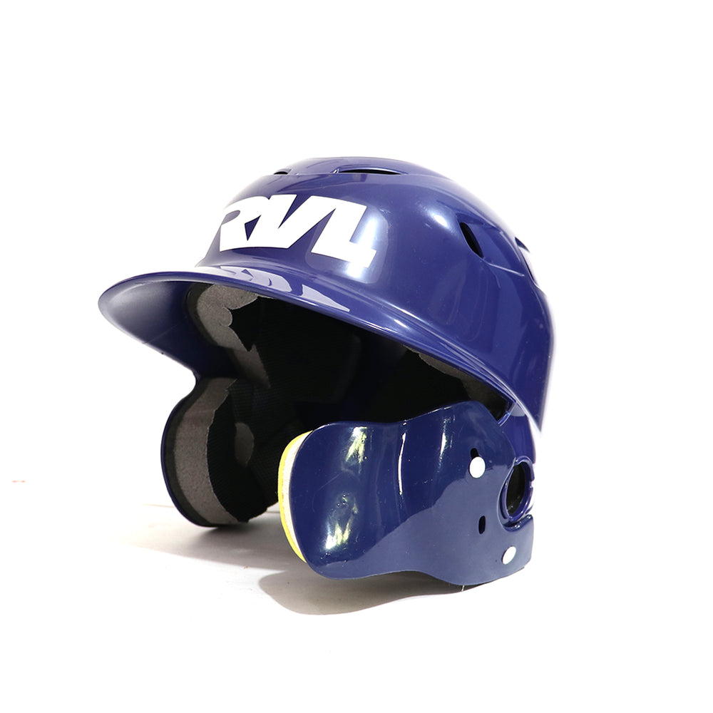Casco Beisbol RVL Dos Orejas Negro Con Protector Mandibula ADULTO