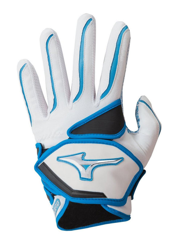 Guanteletas Mizuno Nighthawk FP Softbol Blanco Azul DAMA