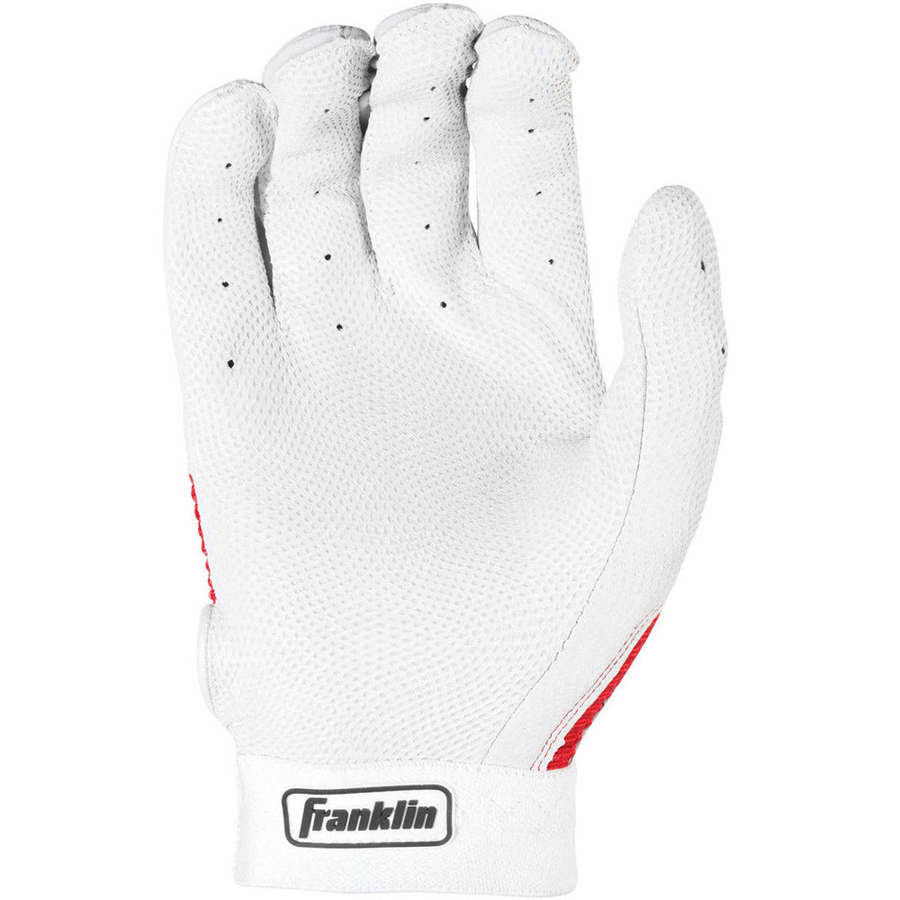 Guanteletas Beisbol Franklin Pro Classic Blanco Rojo ADULTO