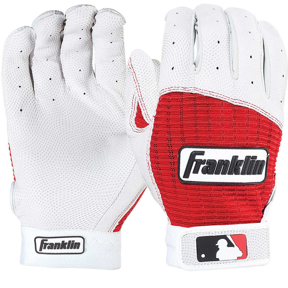 Guanteletas Beisbol Franklin Pro Classic Blanco Rojo ADULTO