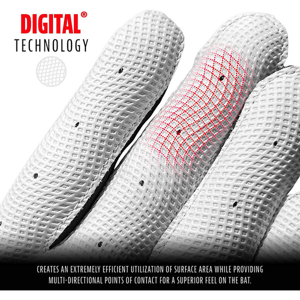 Guanteletas Beisbol Franklin Digitek Camu Blanco Negro INFANTIL