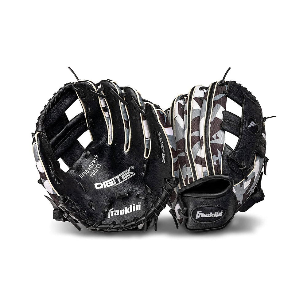 Guante Beisbol Franklin Digitek 22839 Negro Gris 9.5 in 3 a 6 años