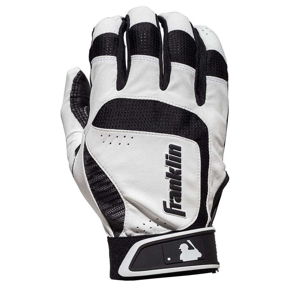 Guanteletas Beisbol Franklin Shok Sorb Neo Blanco Negro ADULTO