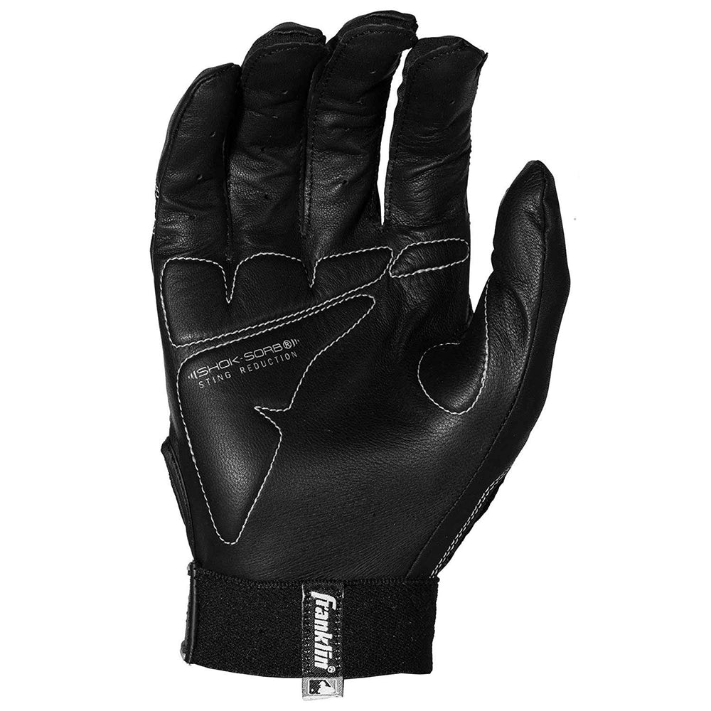 Guanteletas Beisbol Franklin Shok Sorb Neo Blanco Negro ADULTO